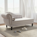 Ver imagem 2 de Recamier Decorativo Divã Amsterdã 147cm Lado Direito Bouclé Cinza Claro