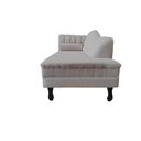 Ver imagem 5 de Recamier Decorativo Divã Amsterdã 147cm Lado Direito Bouclé Cinza Claro