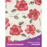 Toalha de Mesa Retangular em Tecido Jacquard Estampado Floral Terracota 1,40m X 2,50m - 1