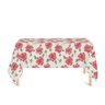 Toalha de Mesa Retangular em Tecido Jacquard Estampado Floral Terracota 1,40m X 2,50m - 2