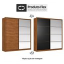 Ver imagem 6 de Guarda Roupa Casal Belga 2 Portas Flex + 4 Espelhos-demobile:nogueira Touch/preto Prime Tx