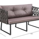 Ver imagem 4 de Conjunto Sofás com Mesa de Centro Paris Preto/Cinza