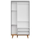 Ver imagem 4 de Guarda Roupa Infantil Retrô Duda 3 Portas Cinza Bétula - Carolina