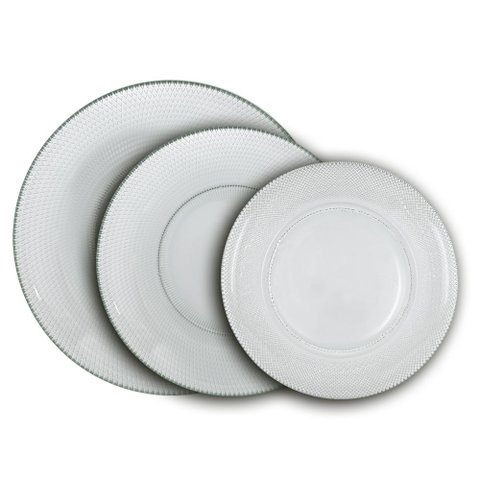 Aparelho de Jantar Vidro Transparente Gema 18pçs Resistente