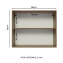 Ver imagem 4 de Armário de Cozinha Aéreo 80 cm 2 Portas Rustic Glamy Madesa