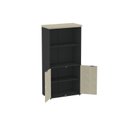Ver imagem 2 de Armário Misto para Escritório 2 Portas com Prateleiras Linha PE40 AM1600PE40 Branco/Preto/Castanheir