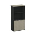 Ver imagem 3 de Armário Misto para Escritório 2 Portas com Prateleiras Linha PE40 AM1600PE40 Branco/Preto/Castanheir