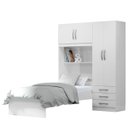 Ver imagem 7 de Roupeiro com Cama Lisboa 4 Portas - Branco/pink
