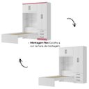 Ver imagem 4 de Roupeiro com Cama Lisboa 4 Portas - Branco/pink