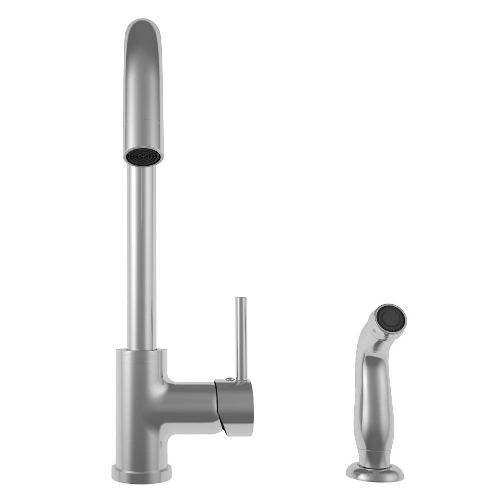 Torneira ARE-MC01 Monocomando Bica Fixa e Jato Lateral Inox - 3