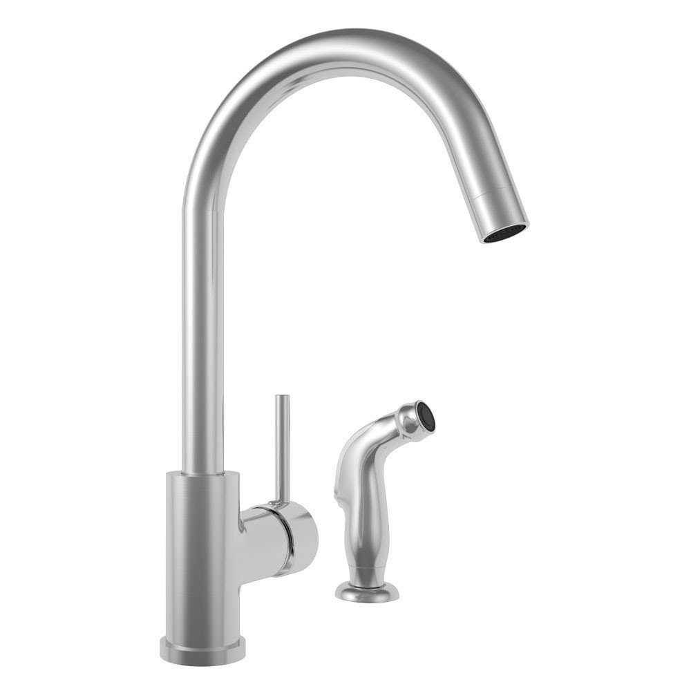 Torneira ARE-MC01 Monocomando Bica Fixa e Jato Lateral Inox - 1