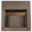 Ver imagem 2 de Cuba de Sobrepor Retangular com Grelha e Válvula Oculta 42,5x41cm Marrom Fosco Red Gold - L.1042.gl.