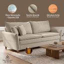Ver imagem 3 de Sofá Living 3 Lugares Berlim 185cm Bouclê Confortável Moderno Braço Fino Sala Apartamento Recepção:B