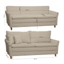 Ver imagem 4 de Sofá Living 3 Lugares Berlim 185cm Bouclê Confortável Moderno Braço Fino Sala Apartamento Recepção:B