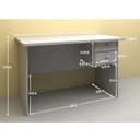 Ver imagem 3 de Escrivaninha Mesa Escritório 2 Gavetas 120cm Thor J&A Móveis