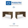 Escrivaninha Mesa Escritório Thor J&A Móveis 2 Gavetas 120cm Jequitiba - 4