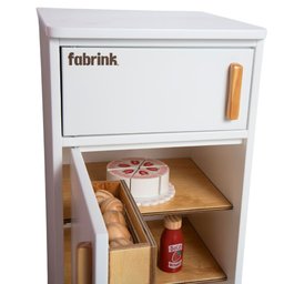 Geladeira Infantil Branca de Madeira Fabrink Cozinha Criativa - 4
