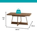 Ver imagem 7 de Conjunto Sala de Jantar Malu 6 Lugares Tampo MDP Estrutura Aço Rosê 160cm Móveis Carraro