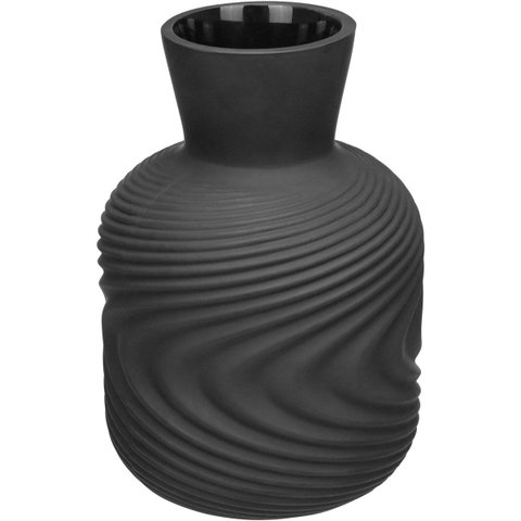 Vaso Decorativo Garrafa Home&Co Vidro 20x13x13cm Preto