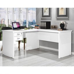 Escrivaninha em L 2 Gavetas 150x120cm Thor Espresso Móveis - 1