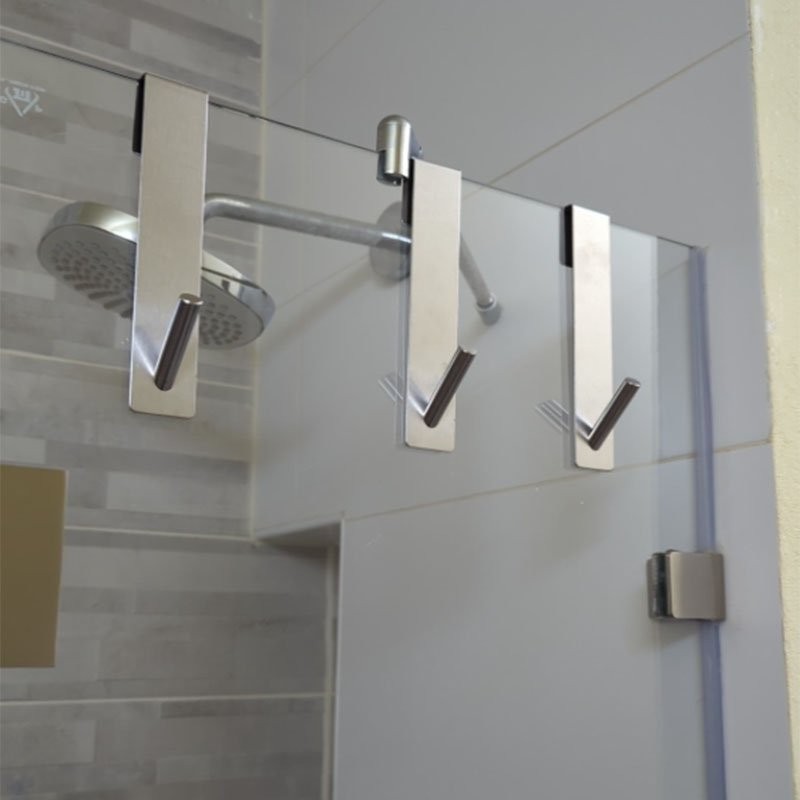 Aço Inoxidável S-shape Toalheiros para Banheiro, Chuveiro Porta Voltar Hanger, Chuveiro Titular, Cab - 1