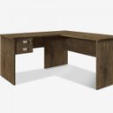 Ver imagem 2 de Escrivaninha Mesa Escritório em L 2 Gavetas 150x120cm Thor Espresso Móveis