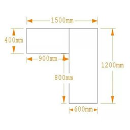 Escrivaninha em L 2 Gavetas 150x120cm Thor Espresso Móveis - 6