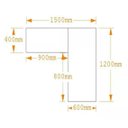 Ver imagem 6 de Escrivaninha Mesa Escritório em L 2 Gavetas 150x120cm Thor Espresso Móveis