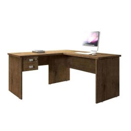 Escrivaninha em L 2 Gavetas 150x120cm Thor Espresso Móveis - 5