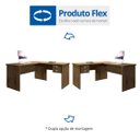 Ver imagem 4 de Escrivaninha Mesa Escritório em L Thor 2 Gavetas 150cm Espresso Móveis Jequitiba Marrom