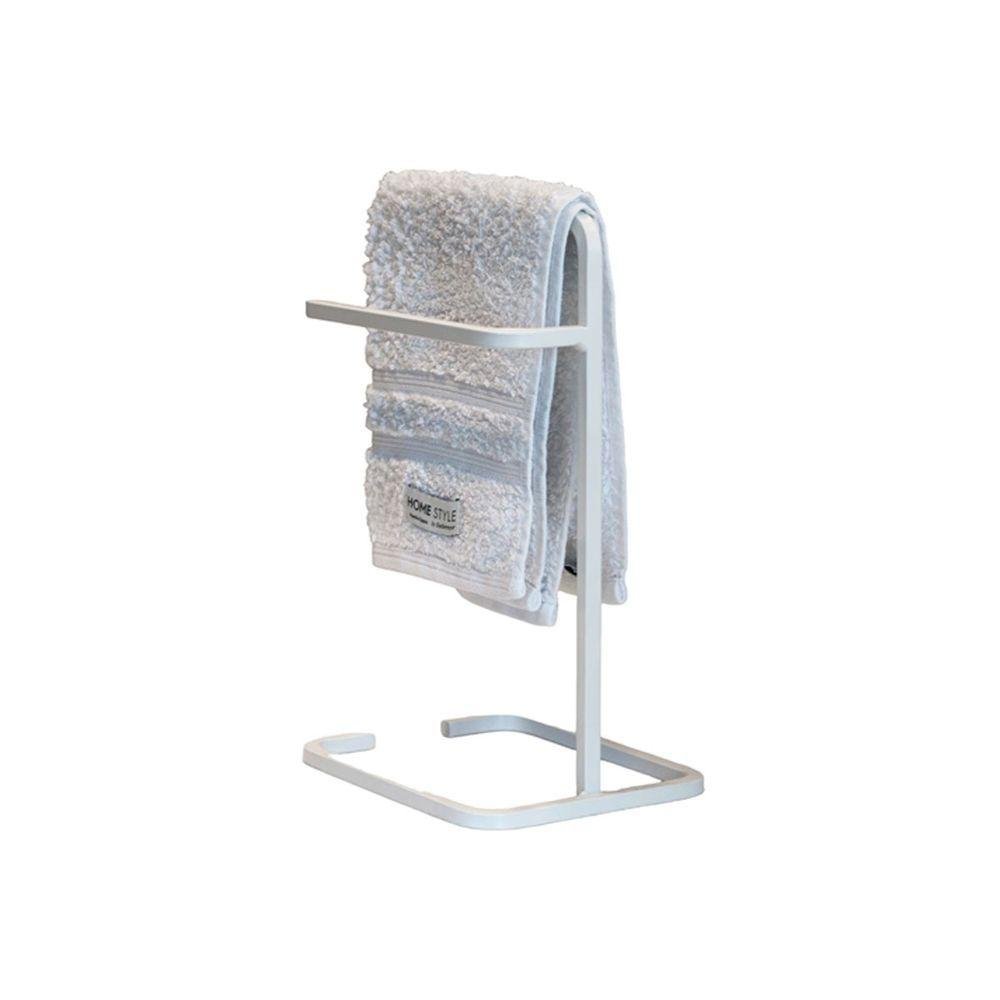 Suporte Porta Toalha Branco de Rosto Duplo para Bancada de Banheiro Lavabo - 1