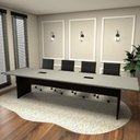 Ver imagem 1 de Mesa de Reunião Cs Pre 3,20m X 1,10m 2 Caixas de Tomadas F5