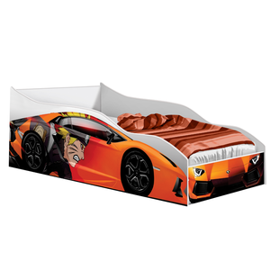 Cama Carro Infantil Unissex 150 Proteção Lateral Personagens:orange