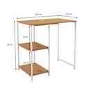 Ver imagem 2 de Aparador Adega Bar para Cervejeira Kappesberg Crome Industrial 90cm Canela/branco Brilho