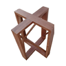 Base de Mesa X com Reforço - 70x70 em Madeira Maciça - 5