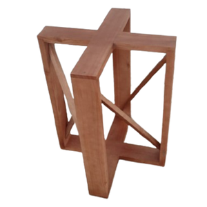Base de Mesa X com Reforço - 70x70 em Madeira Maciça