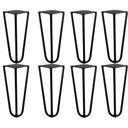 Ver imagem 1 de Kit 8 Pés de Metal 15 CM Hairpin Legs Mesas de Centro Puffs Preto