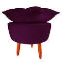 Ver imagem 4 de Puff Pétala Moderno Veludo Roxo