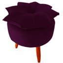 Ver imagem 1 de Puff Pétala Moderno Veludo Roxo