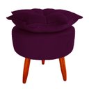 Ver imagem 3 de Puff Pétala Moderno Veludo Roxo
