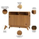Ver imagem 3 de Buffet Aparador 95cm 3 Portas Orgânico Marlo Nature Z56 - Mpozenato