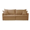 Ver imagem 2 de Sofá Cama Flora 02 Módulos de 90cm Br 15cm Meu Sofá Online P321 Linho Dourado