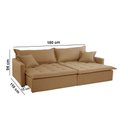 Ver imagem 5 de Sofá Cama Flora 02 Módulos de 90cm Br 15cm Meu Sofá Online P321 Linho Dourado