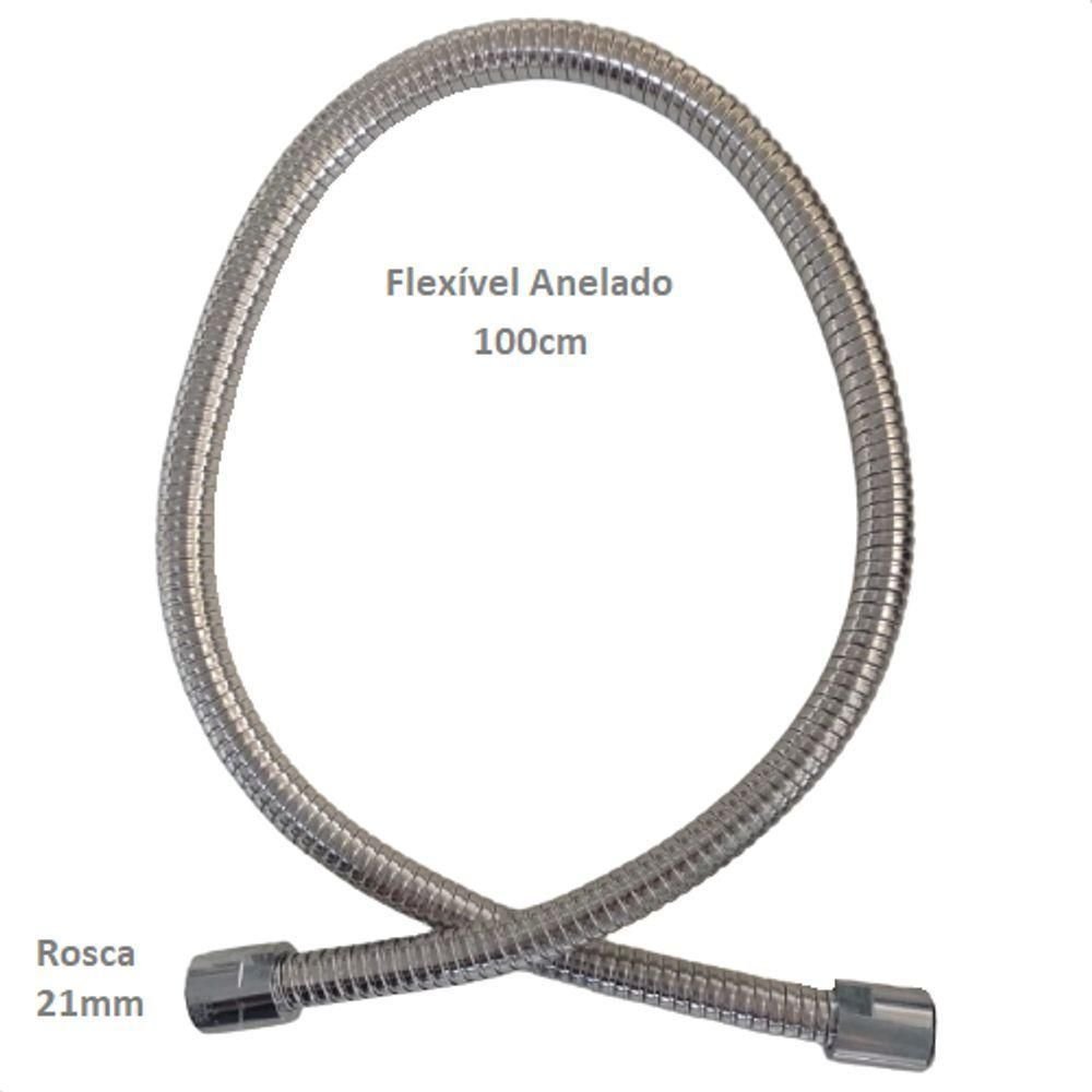 Flexível Anelado Inox Cromado para Torneira Pré Lavagem Rdx - 3