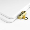 Ver imagem 3 de Assento Sanitário Carrara Branco Deca C/ferragem Dourada