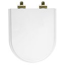 Ver imagem 1 de Assento Sanitário Carrara Branco Deca C/ferragem Dourada