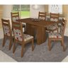 Conjunto Sala de Jantar Mesa Retangular Tampo MDF e 6 Cadeiras Urca Sonetto Móveis - 1