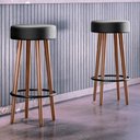 Ver imagem 2 de Kit 2 Banquetas Berlin 70cm Couríssimo Preto - Salaone