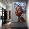 Quadro Decorativo Tela Africana À Óleo 120 X 80:Tela/Azul - 2