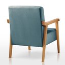 Ver imagem 2 de Kit 2 Poltronas Decorativa Sala Estar Linho Azul Lia